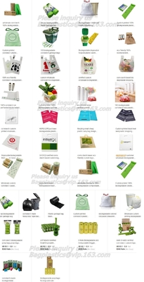 Sacos abonablees grandes amistosos de los trazadores de líneas de cubo de basura de la basura del jardín de la basura de Eco bio, sacos abonablees biodegradables de la basura, Lin