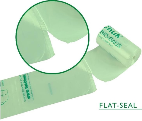la maicena hizo el eco 100% la fábrica de fabricación directa amistosa los bolsos de basura abonablees en el rollo con el lazo