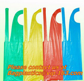 Cocina barata al por mayor del restaurante del delantal del PE para el delantal plástico disponible colorido de los adultos, MAÍZ ABONABLE BIODEGRADABLE