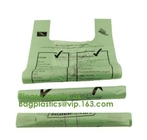 bolsos de basura abonablees biodegradables de la maicena del fabricante, bolso biodegradable de la película del estiércol vegetal, bio disponible abonable