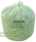 el bolso biodegradable y abonable del galón de la cocina de basura, empaquetado biodegradable amistoso de Eco empaqueta el 100% Plasti abonable