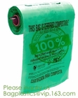 Venta al por mayor biodegradable abonable de la bolsa de plástico de la basura respetuosa del medio ambiente, bolso de basura plástico abonable biodegradable barato encendido