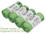 La basura abonable amistosa de Eco empaqueta los bolsos de basura biodegradables del 100% hechos de la maicena, bolsos T-shi del impulso del perro del bolso de basura