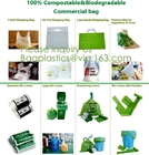 Los bolsos comerciales biodegradables abonablees amistosos de Eco, basura abonable favorable al medio ambiente de la maicena del 100% empaquetan el pac