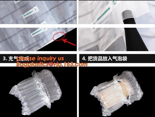 los bolsos de la almohada del amortiguador de aire, aire inflable llenaron el bolso de la almohada, bolso recycable a prueba de choques de la botella de cristal de la almohada del aire, bagplastics