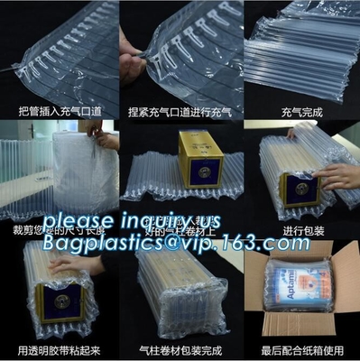 los bolsos de la almohada del amortiguador de aire, aire inflable llenaron el bolso de la almohada, bolso recycable a prueba de choques de la botella de cristal de la almohada del aire, bagplastics