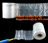 Los airbagues plásticos transparentes del paquete el 15cm del limpiabotas del proveedor de China ruedan para empaquetar (anchura: protección de aire del vino del amortiguador de los 3cm) co
