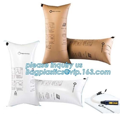 el aire inflable del envase llenó el bolso del balastro de madera de la almohada para el envase, bolso de la almohada del aire del relleno del cartón, aire P del balastro de madera del envase
