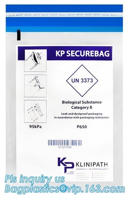 El documento confidencial empaqueta seguridad antiestática empaqueta pruebas y la cadena de los bolsos pacientes de la protección de la medicina de los bolsos de la custodia