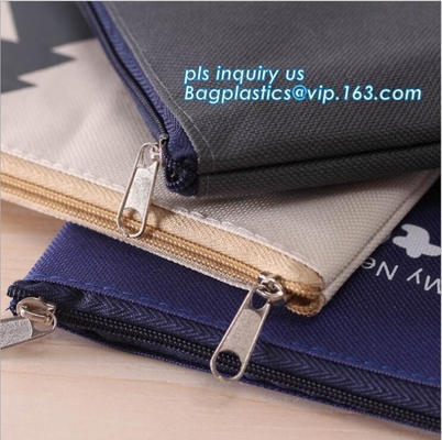 Bolso impermeable de papel del fichero de la cremallera de la oficina de los efectos de escritorio A4, bolso claro del PVC de los colores de los efectos de escritorio de la oficina del OEM del fichero del bolsillo brillante del bolso