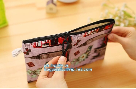 El bolso de los efectos de escritorio de la oficina de Zipper Bag Folder del organizador, sobre PP de los efectos de escritorio de la cremallera archiva el bolso, bolso del fichero de documento
