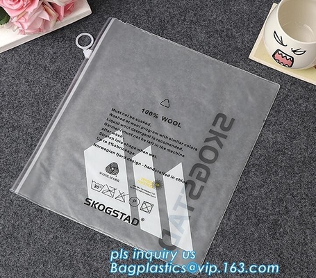 la bolsa de plástico impresa promocional del bolso cosmético, claro heló el bolso plástico mate de la ropa del PVC con el cierre en la parte superior, cl del cierre en la parte superior