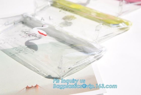 La caja de lápiz personalizada del neopreno, bolso del lápiz del neopreno, bolso del lápiz del PVC de Transparant de la cremallera, imprimió el zippe del PVC del marco de la foto