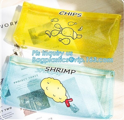 bolso del lápiz de la cremallera de la promoción, prenda impermeable y estudiantes triangulares del bolso del lápiz del silicón del bolso del lápiz del shockpfoof