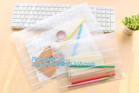 Ropa que empaqueta el bolso helado adecuado del PVC/EVA Vinyl Slider Top Zipper para el traje de baño, resbalador del pvc del bolso de la cremallera del artículo de tocador del vinilo