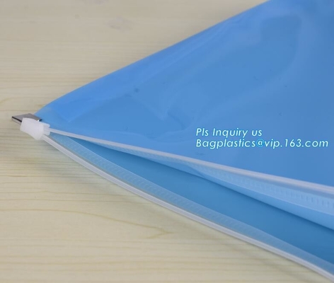 el bolso del pvc con pedidos plásticos del OEM de la cremallera y del resbalador es agradable, BOLSO QUE SE PUEDE VOLVER A SELLAR del BOLSO de la CREMALLERA del PVC de EVA CON EL RESBALADOR, vinilo Eva