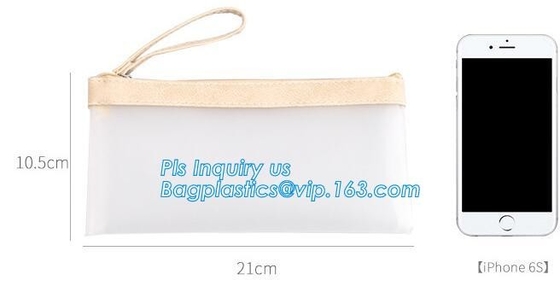 Bolso de impresión de encargo del resbalador k de Eco Friednly del cierre superior de cremallera, bolso claro del pvc k del vinilo de la bolsa del pvc de la cremallera del resbalador