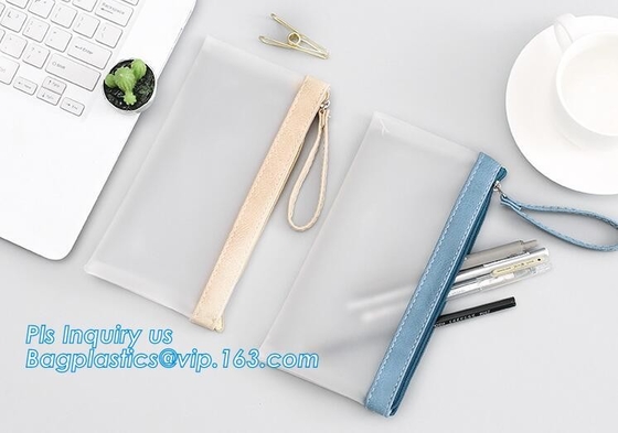 Exportación al bolso del lápiz del silicón de Japón, bolso modificado para requisitos particulares neopreno del lápiz del logotipo, aprendizaje precioso de los estudiantes de la capacidad grande de la cremallera