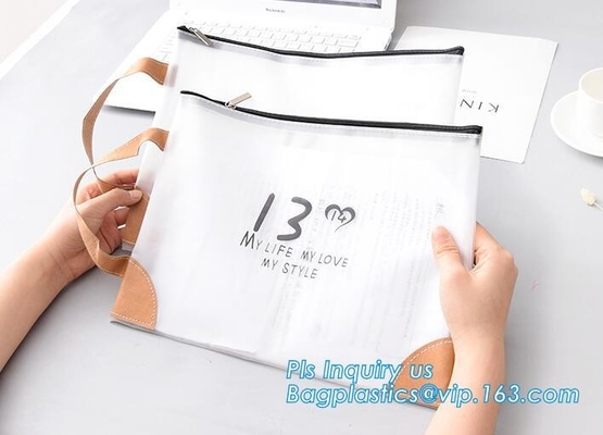 Bolso de lazo claro del vinilo, caja de lápiz impresa de encargo plástica, caja de lápiz del silicón DIY para el regalo, plas de goma del poliéster
