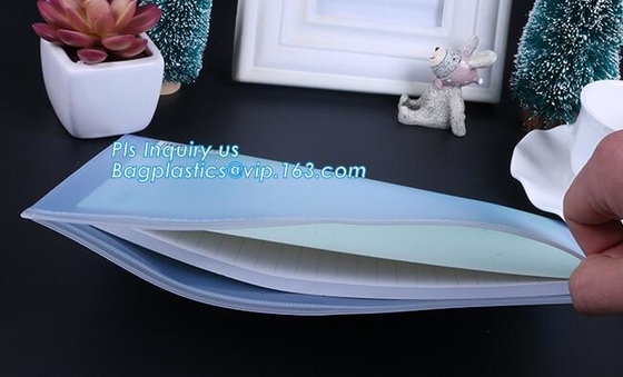 bolso de impermeabilización del documento del PVC del fichero del bolso de la malla del bolso transparente plástico de la cremallera, pvc transparente del bolso del fichero de la cremallera de A4 A5 A6 yo