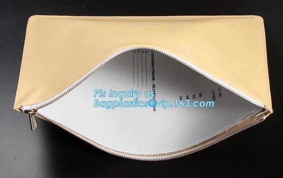 Bolso de cuero modificado para requisitos particulares de los efectos de escritorio de la capacidad grande de la PU de la calidad para la bolsa de la pluma, glit bling de la moda de los efectos de escritorio portátiles de la oficina