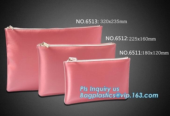 Las muchachas rosadas de Bag Boys del organizador del almacenamiento de los efectos de escritorio del bolso del lápiz de la PU dibujan a lápiz la caja para las fuentes de escuela, statione suave de cuero de la PU