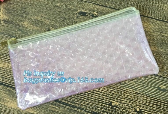 Bolso reutilizable reconectable de la cremallera de la burbuja que embala, bolso de burbuja reutilizable de alta calidad del resbalador que embala, burbuja rosada reutilizada Zippe