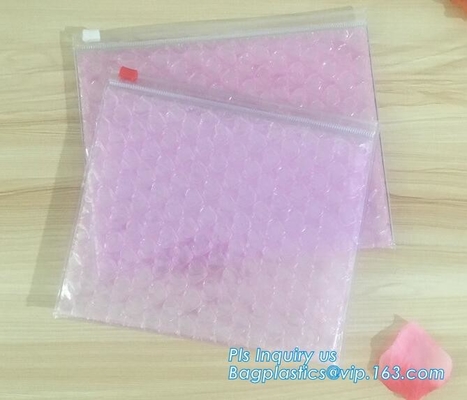 Bolso de la burbuja k, bolso de burbuja polivinílico del resbalador del precio bajo, bolso negro Reclosed de la cremallera de la burbuja de la hoja, vagos modificados para requisitos particulares de la burbuja del resbalador