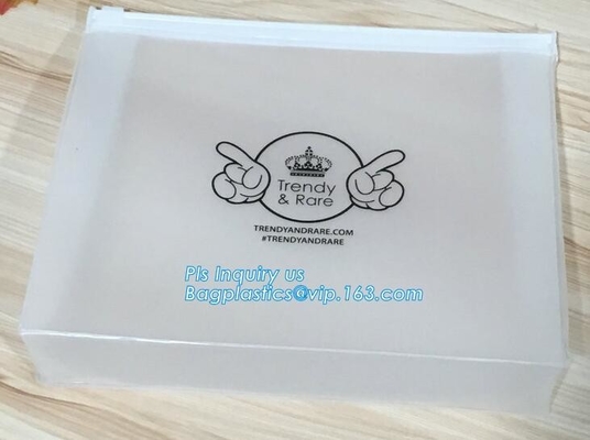 la bolsa de plástico mate plana de la cremallera respetuosa del medio ambiente del resbalador para el documento o el traje de baño, ropa de la hoja de plata de la cremallera del bolso de la cremallera del resbalador