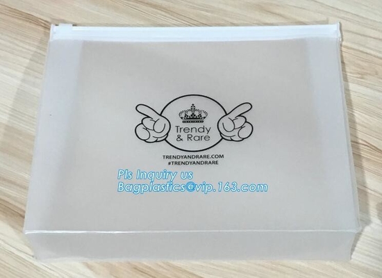la bolsa de plástico mate plana de la cremallera respetuosa del medio ambiente del resbalador para el documento o el traje de baño, ropa de la hoja de plata de la cremallera del bolso de la cremallera del resbalador
