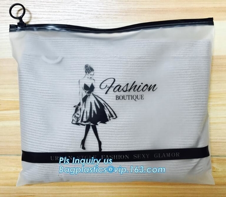 la bolsa de plástico mate plana de la cremallera respetuosa del medio ambiente del resbalador para el documento o el traje de baño, ropa de la hoja de plata de la cremallera del bolso de la cremallera del resbalador