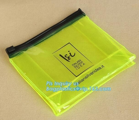 bolso de encargo a prueba de humedad de empaquetado de la cremallera de la cerradura del resbalador, bolso del sello del patio de la cremallera del resbalador, fabricante Clear Vinyl Slide de China