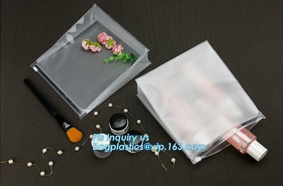 los bolsos de k para el bolso automático de la cremallera del resbalador del soplo cosmético, bolso de la cremallera del resbalador bag/PVC del PVC del bolso del PVC del claro del OEM, componen o