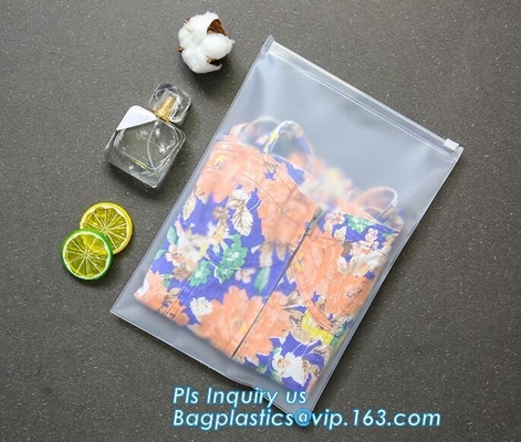 la bolsa de plástico con la cerradura de la cremallera para el cosmético, la bolsa de poliéster de la cerradura de la diapositiva, levantándose el bolso modificado para requisitos particulares cremallera del pvc del color para los cosméticos