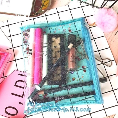 El bolso colorido del envase de plástico del bolso del resbalador para el bolso de la tarjeta, heló bolsos de ropa plásticos de EVA Garment Packing Bag Suit con z