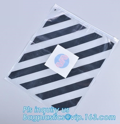 Ropa EVA Frosty Slider Zipper Bag, bolsos impermeables sellados cremallera del bolso del escudete del resbalador del maquillaje del plástico cosmético del caso, cremallera