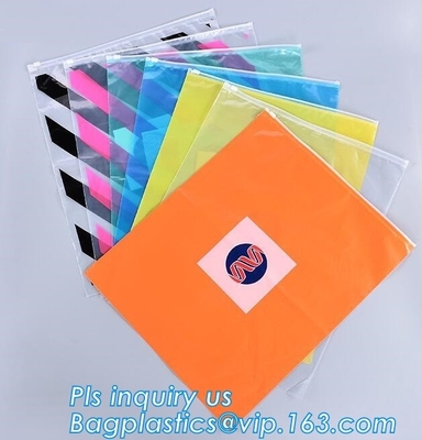 Ropa EVA Frosty Slider Zipper Bag, bolsos impermeables sellados cremallera del bolso del escudete del resbalador del maquillaje del plástico cosmético del caso, cremallera