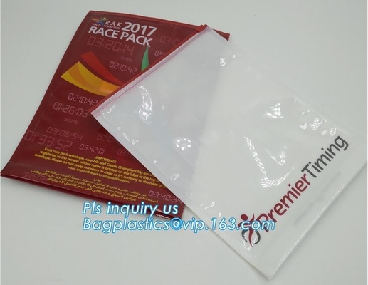 bolso de encargo de la cremallera del logotipo del resbalador transparente claro Ninguno-tóxico del pvc, bolso con el portatraje plástico agradable del resbalador, cremallera del resbalador