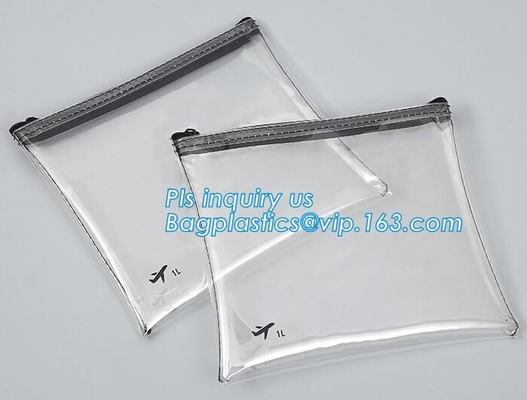 Cepillos de encargo del maquillaje de la cremallera del resbalador de EVA del logotipo que embalan el bolso, la bolsa de plástico de /writable del bolso de la cremallera del resbalador con la cremallera, resbalador