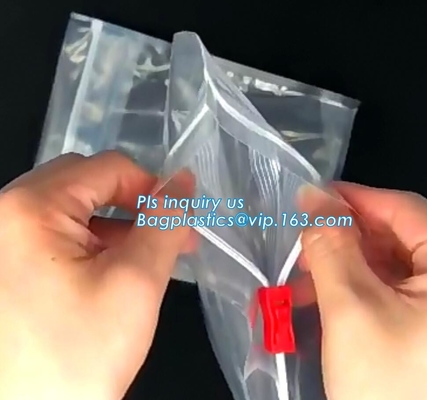 Bolso promocional del artículo de tocador del PVC con la cremallera y el resbalador, bolsos de la cerradura de la cremallera del resbalador del logotipo del OEM, 5 libras 10lb 15lb 20lb 25lb Sta plástico