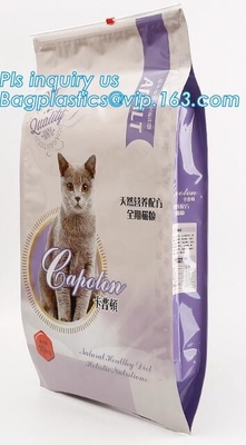 bolsos que se puede volver a sellar del bocado de la cremallera de la bolsa del paquete de la comida del bolso del pienso para el bolso de empaquetado del pienso del gato del perro de los pescados, cerradura del resbalador