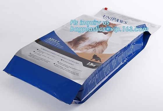cremallera del resbalador para las bolsas de plástico de la comida del bolso/de perro casero del alimento para animales, bolso plástico de la comida de perro del pienso del animal doméstico, comida de perro de empaquetado