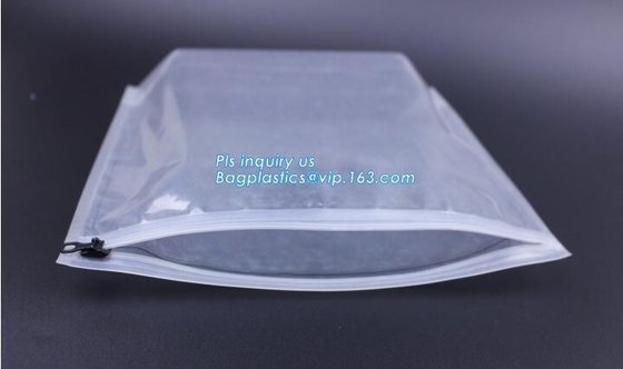 bolso de empaquetado de la cremallera del resbalador del metal, bolso claro del PVC k del vinilo de la bolsa del PVC de la cremallera del resbalador, plas materiales del cloruro de polivinilo