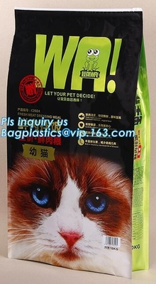 El empaquetado del pienso del resbalador k empaqueta el bolso plástico de la comida de perro, embalando vagos de empaquetado que se puede volver a sellar del alimento para animales de perro de la cerradura 2Kg de la cremallera