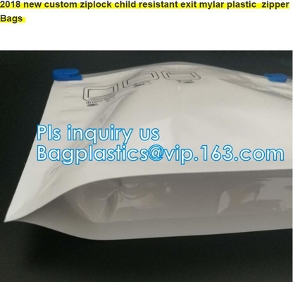 La humedad anti de la bolsa de plástico del cigarrillo de la prueba del niño laminó el papel de aluminio Mylar, niño plástico del tabaco que la cremallera de la prueba empaqueta M