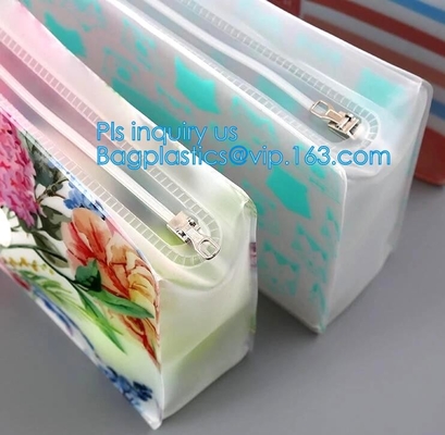 la bolsa de plástico helada mate del bolso de la cremallera del resbalador del PVC con el bolso del resbalador de la cerradura de la cremallera de la cremallera/pvc/la bolsa de poliéster que se puede volver a sellar de la cremallera del resbalador del pvc