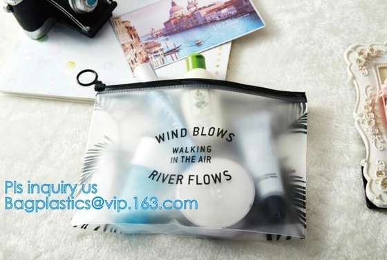 bolso del lápiz de la escuela/bolso de los efectos de escritorio de la impresión/bolso plástico del lápiz del resbalador de la cremallera, bolsa de encargo del pvc del resbalador del proveedor del oro con z