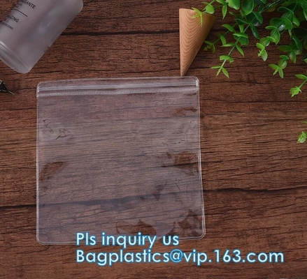 Bolso profesional de la cremallera del pvc del bolso del resbalador del vinilo de la cremallera de la tela, ropa que empaqueta el bolso de la cremallera del resbalador del pvc, bolso de la cremallera del resbalador
