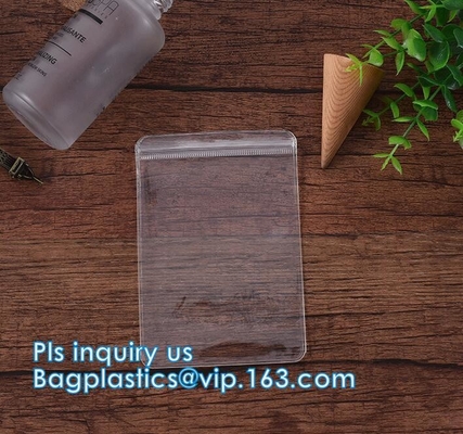 Bolso profesional de la cremallera del pvc del bolso del resbalador del vinilo de la cremallera de la tela, ropa que empaqueta el bolso de la cremallera del resbalador del pvc, bolso de la cremallera del resbalador