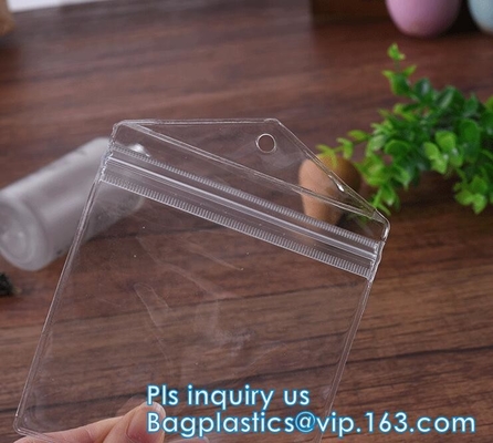 Bolso profesional de la cremallera del pvc del bolso del resbalador del vinilo de la cremallera de la tela, ropa que empaqueta el bolso de la cremallera del resbalador del pvc, bolso de la cremallera del resbalador